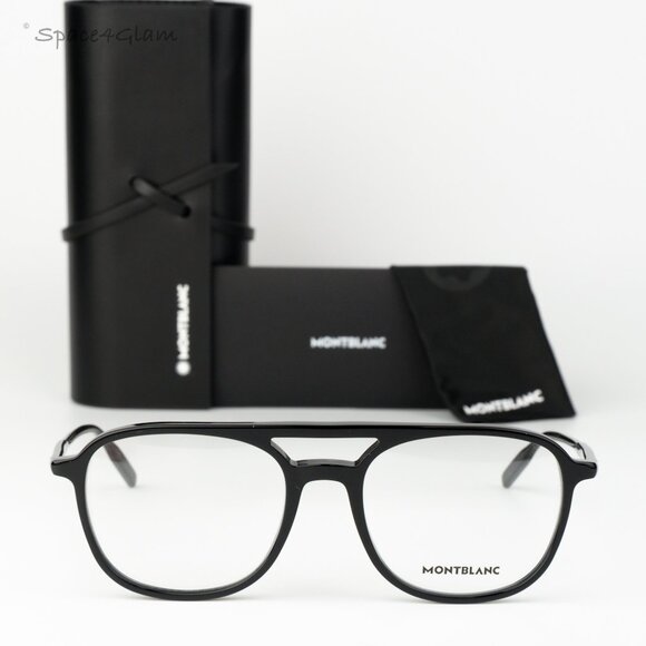 Montblanc Women Eyeglasses Black Demo Pilot MB0198O 001 NEW AUTHENTIC main image 6